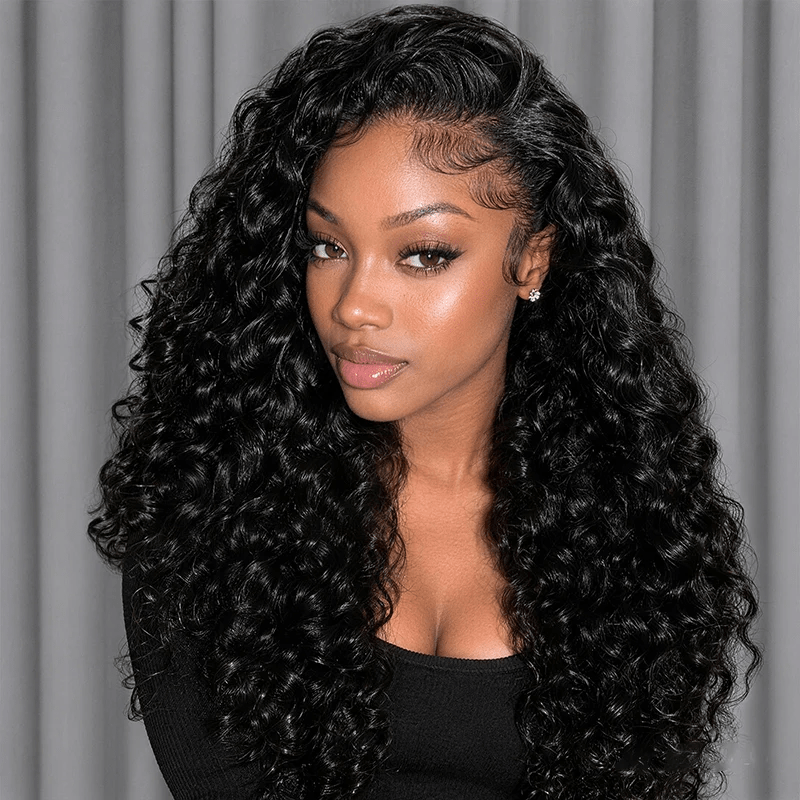 Lemoda Shaggy Curly 13x6 Lace Frontal Wigs Transparent Human Hair Wigs - Lemoda Hair