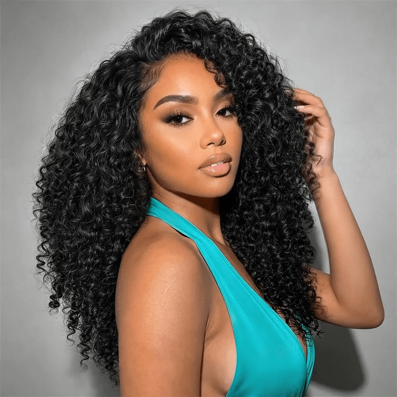 Lemoda Shaggy Curly 13x6 Lace Frontal Wigs Transparent Human Hair Wigs - Lemoda Hair