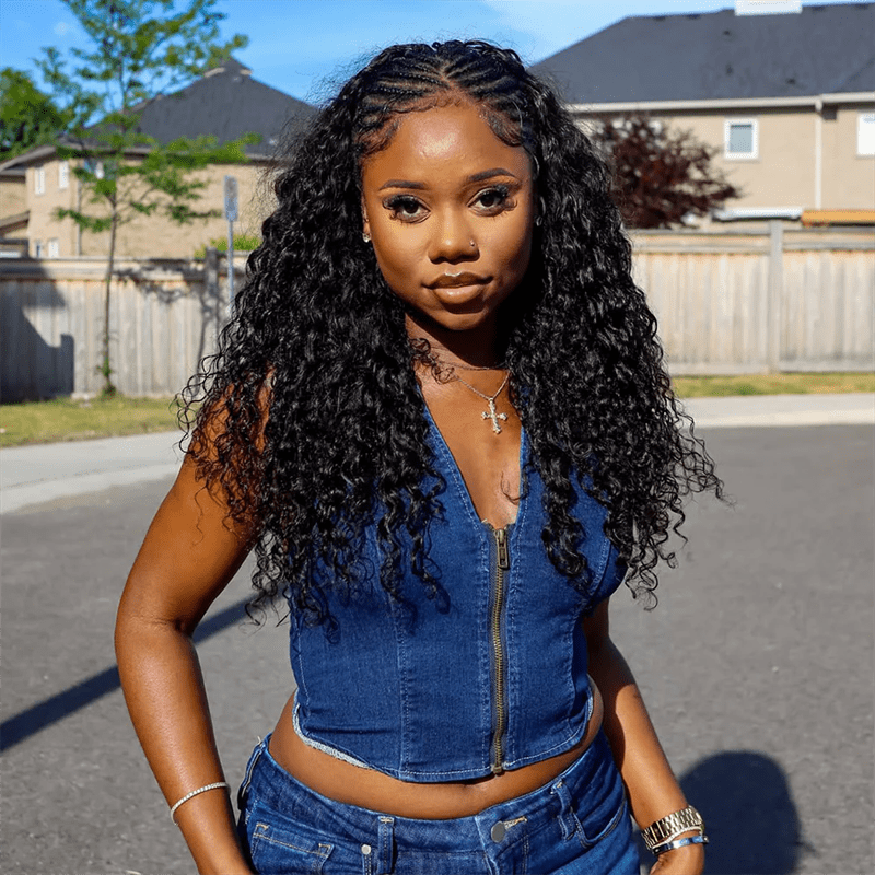 Lemoda Spanish Crimped Loose Curls 13x6 HD Lace Front Wigs 5x5 Glueless Human Hair Wigs - Lemoda Hair
