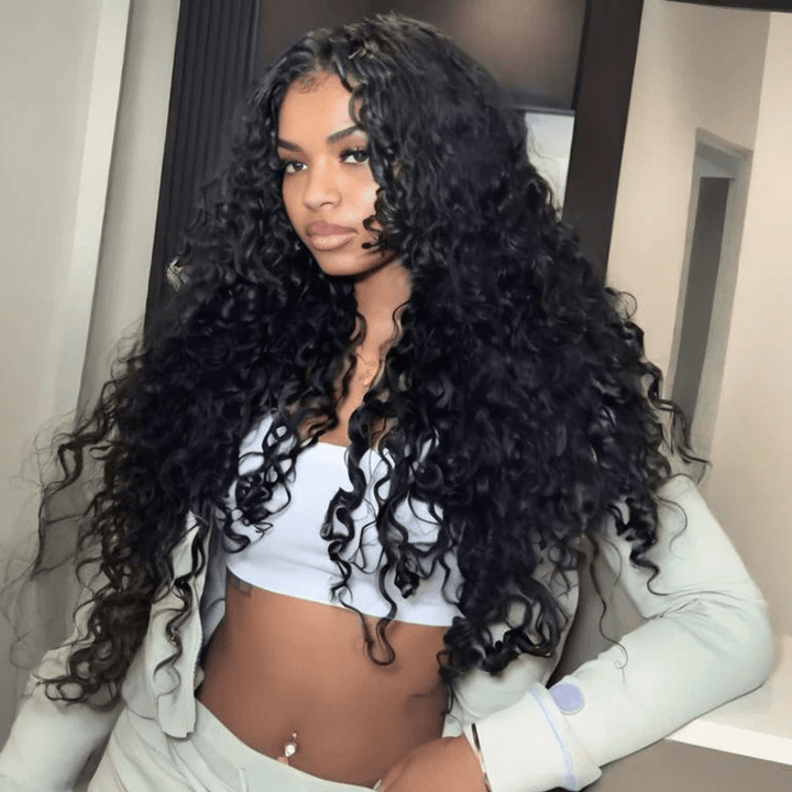 Lemoda Spanish Crimped Loose Curls 13x6 HD Lace Front Wigs 5x5 Glueless Human Hair Wigs - Lemoda Hair