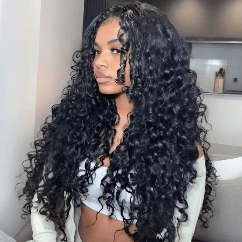 Lemoda Spanish Crimped Loose Curls 13x6 HD Lace Front Wigs 5x5 Glueless Human Hair Wigs - Lemoda Hair
