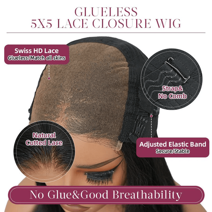 Lemoda Spanish Crimped Loose Curls 13x6 HD Lace Front Wigs 5x5 Glueless Human Hair Wigs - Lemoda Hair