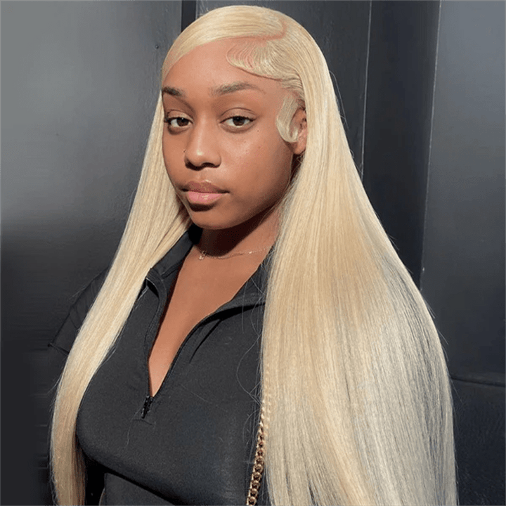 Lemoda Straight Hair 13x4 Lace Front Wigs 613 Blonde Color 210% Limited Deals - Lemoda Hair