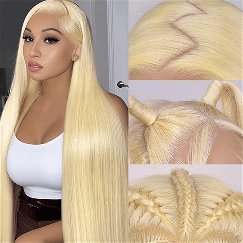 Lemoda Straight Hair 13x4 Lace Front Wigs 613 Blonde Color 210% Limited Deals - Lemoda Hair
