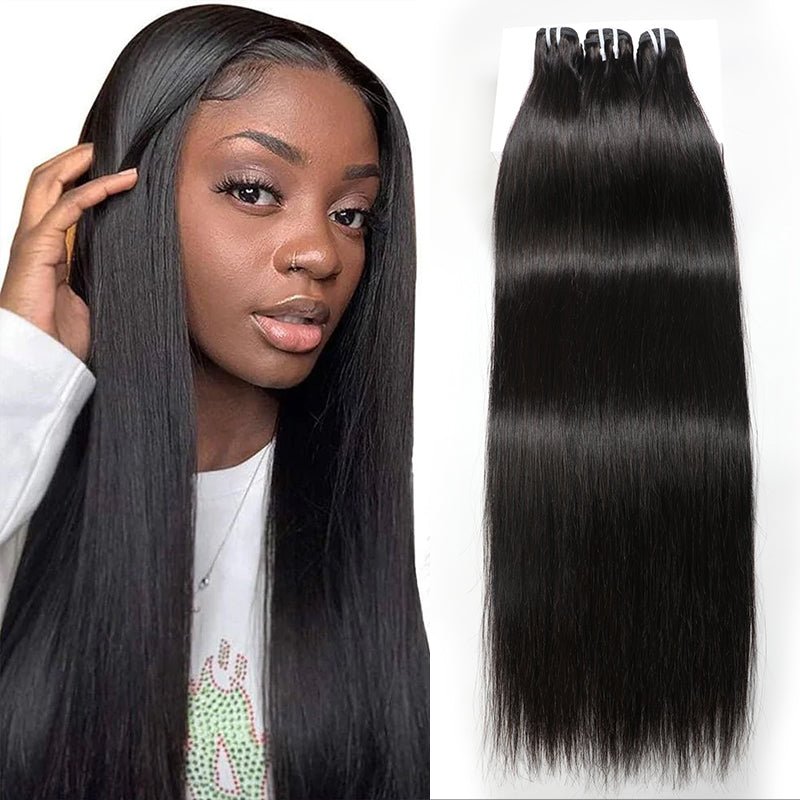 Lemoda Straight Virgin Hair 3 Bundles Peruvian Human Hair Weaves - Lemoda Hair
