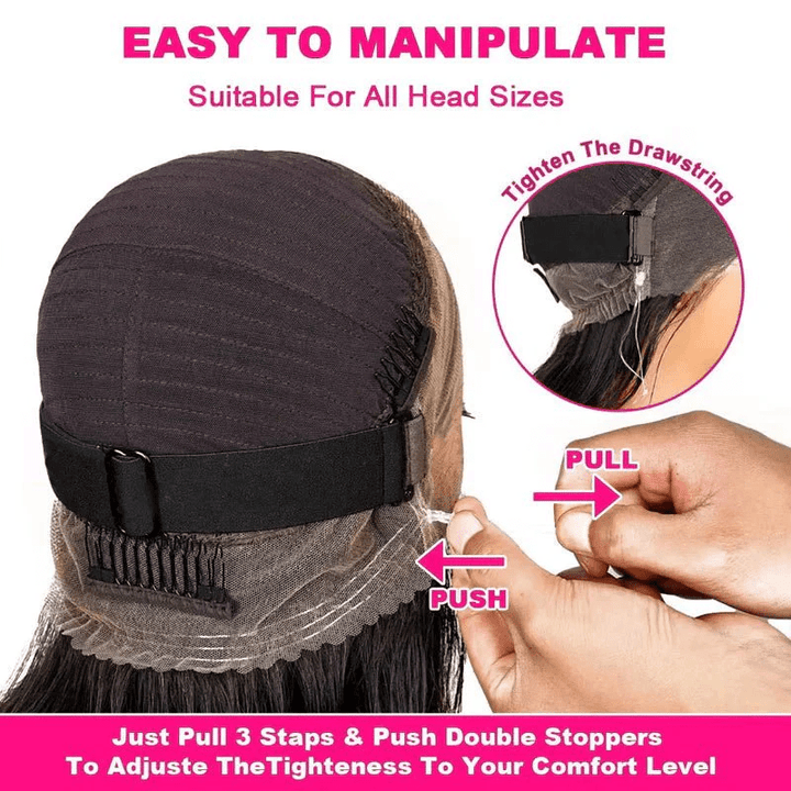 Lemoda Water Wave Invisi - Strap Breathable 360 Full Frontal Wigs 180% Limited Deals - Lemoda Hair