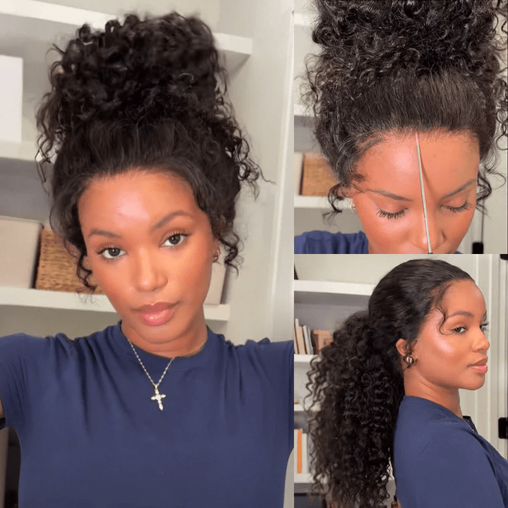 Lemoda Water Wave Invisi - Strap Breathable 360 Full Frontal Wigs 180% Limited Deals - Lemoda Hair