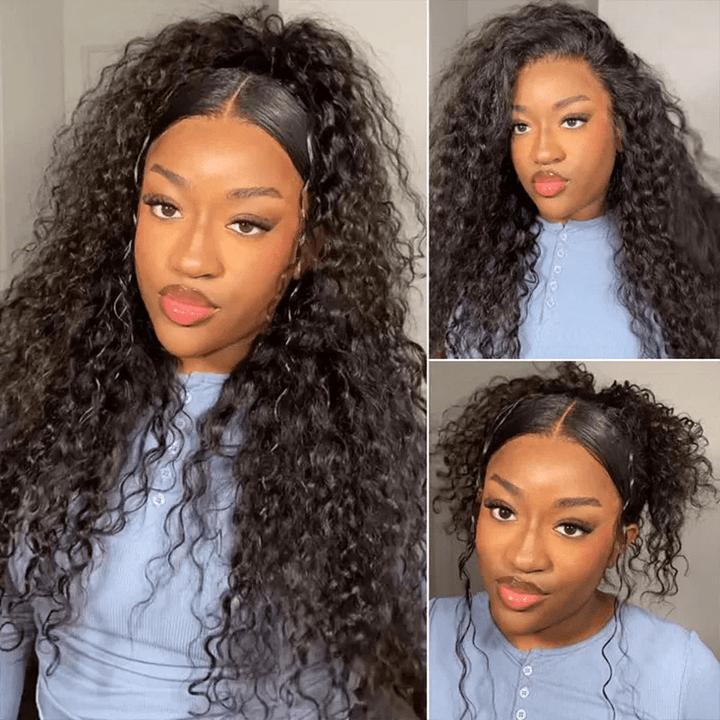 Lemoda Water Wave Invisi - Strap Breathable 360 Full Frontal Wigs 180% Limited Deals - Lemoda Hair