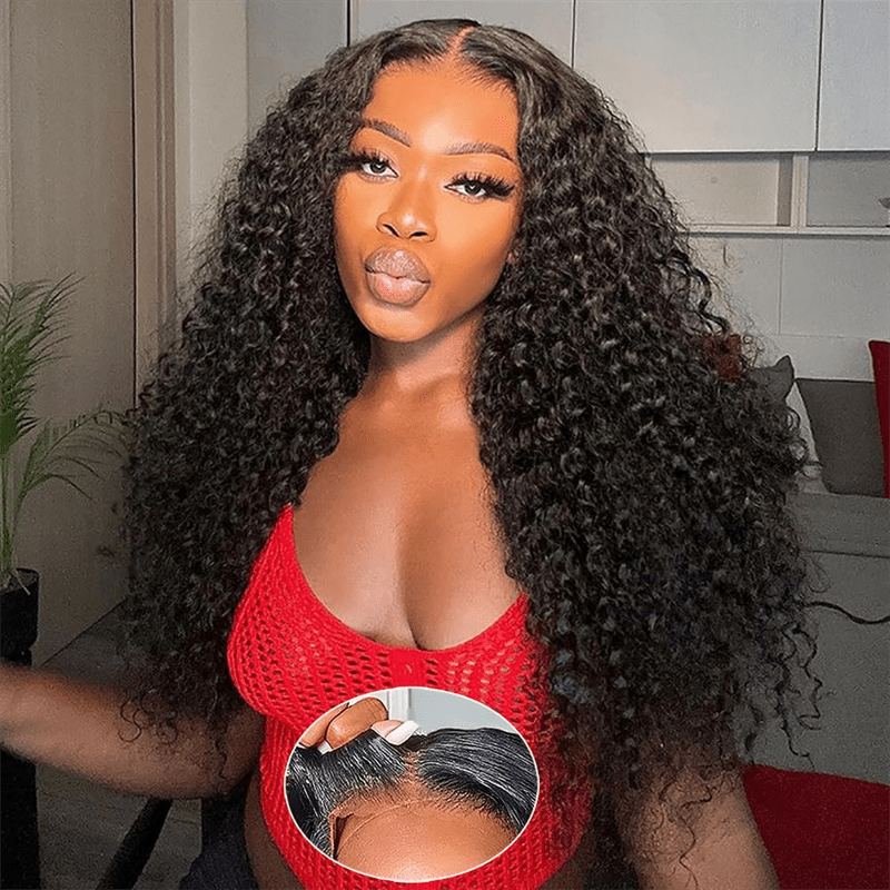Lemoda Wear Go 13x6 Full Front Glueless Wig Kinky Curly HD Lace Wig With Elastic Drawstring - Lemoda Hair