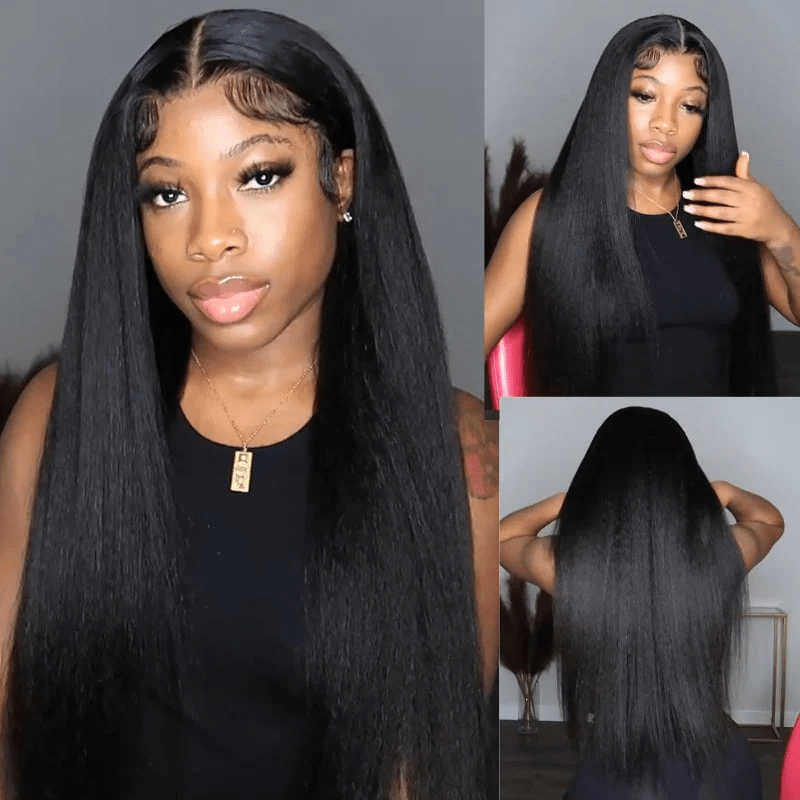 Lemoda Yaki Straight Human Hair Bundles Brazilian Hair Extensions for Black Women - Lemoda Hair