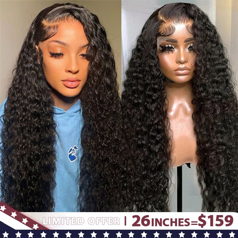 Live Exclusive Pricing Lemoda 13x6 Lace Frontal Wig Human Hair Deep Wave Pre Plucked Hairline 180% Density Virgin Human Hair - Lemoda Hair