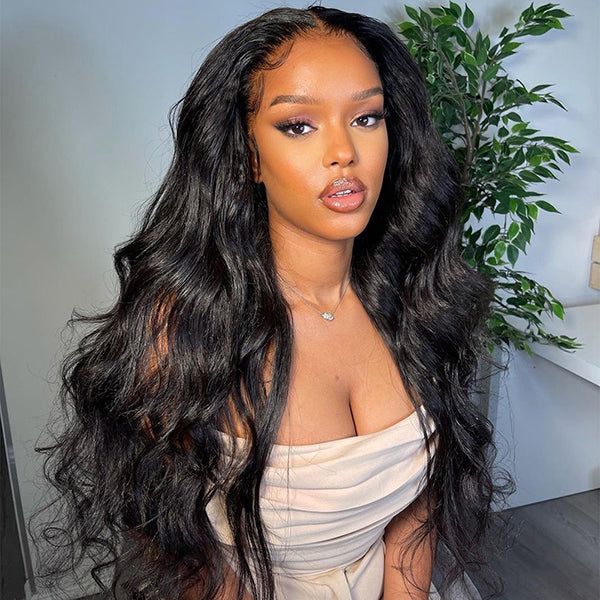 Live Exclusive Pricing Lemoda Body Wave 7x5 Lace Closure Glueless Wig Human Hair 180 Hair Density with Pre-pleached Knots