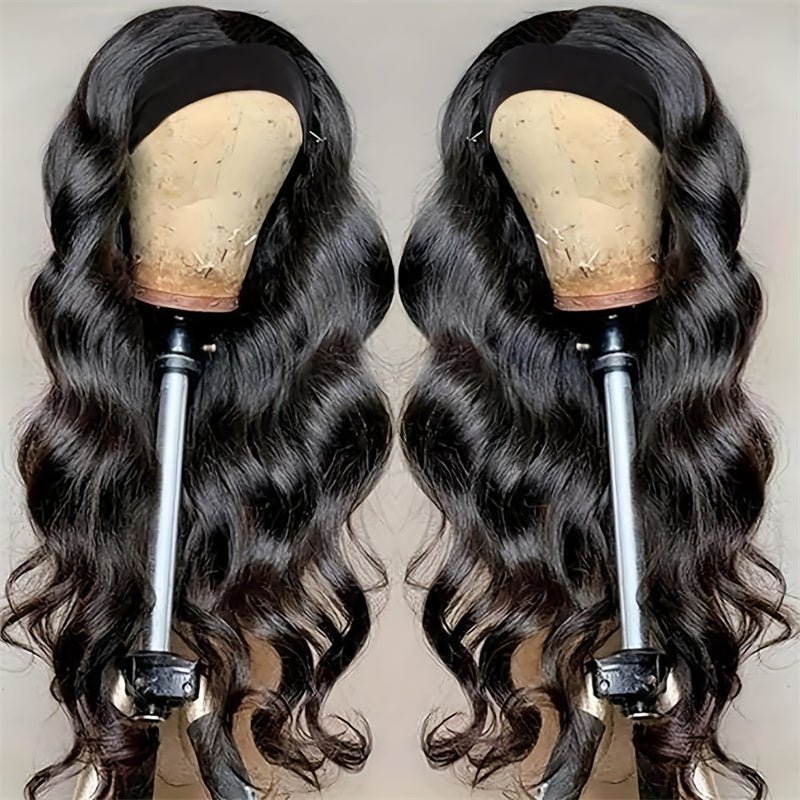Lomoda Body Wave Headband Scarf Wigs Glueless Human Hair No Lace Wig - Lemoda Hair