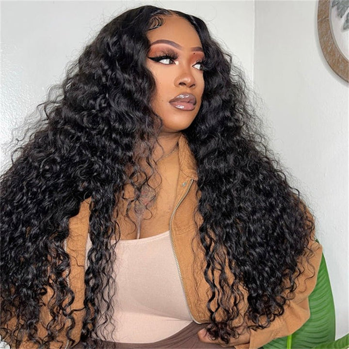 Lomoda Wet & Wavy 5x5 Lace Closure Wigs Water Wave Skinlike HD Transparent Glueless Wigs Pre Cut Lace - Lemoda Hair
