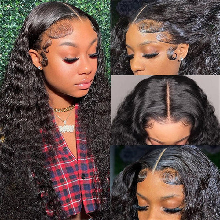 Lomoda Wet & Wavy 5x5 Lace Closure Wigs Water Wave Skinlike HD Transparent Glueless Wigs Pre Cut Lace - Lemoda Hair