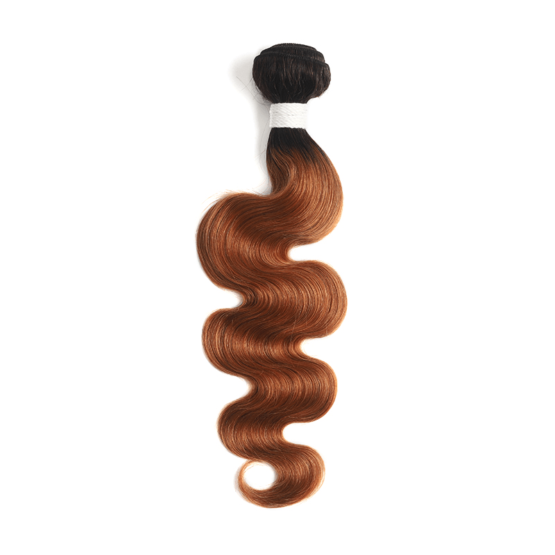 Ombre 1B/30 Body Wave 3 Bundles With Closure 4x4 pre Colored 100% Virgin Human Hair - Lemoda Hair