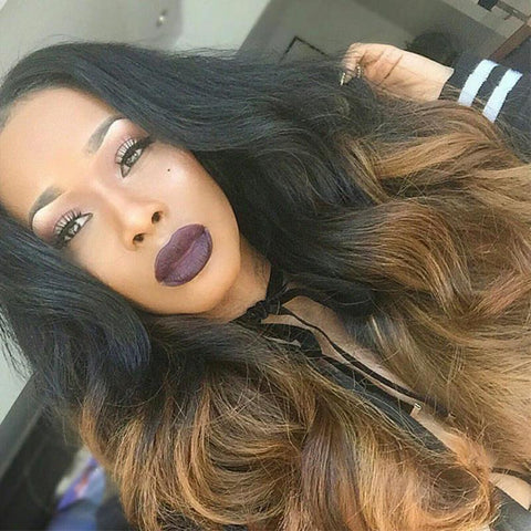 Ombre 1b/4/27 3 Tones Body Wave 3 Bundles with 4X4 lace Closure 100% Real Human Hair - Lemoda Hair