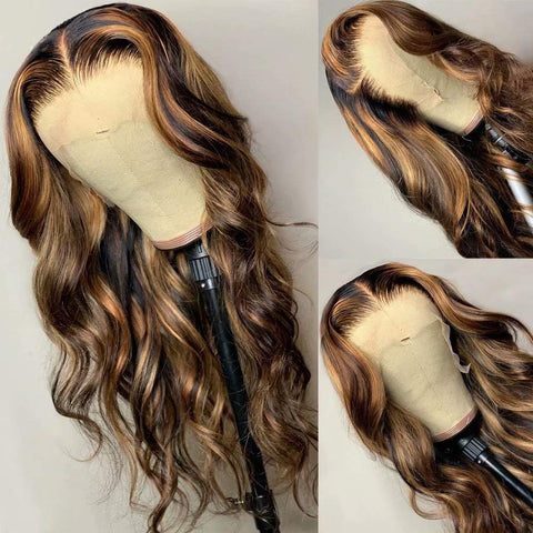 P4/27 Highlight Body Wave 4 Bundles With 4x4 Lace Closure 100% Human Hair - Lemoda Hair