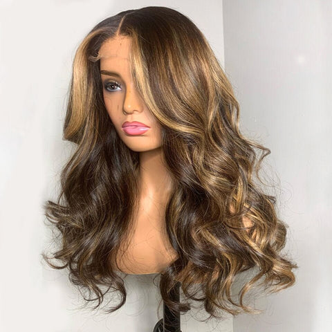 P4/27 Highlight Body Wave 4 Bundles With 4x4 Lace Closure 100% Human Hair - Lemoda Hair