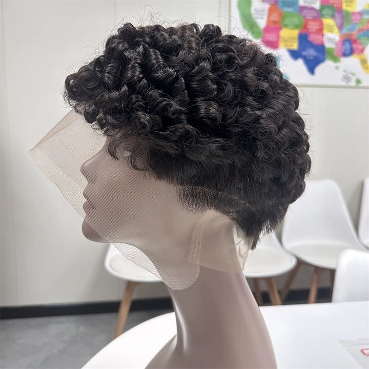 Lemoda Pixie Cut Wig 360 Full Lace Human Hair Wig for Women