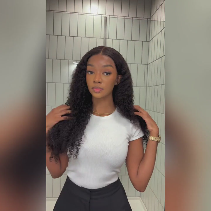 Lemoda Burmese Curly Lace Frontal Wigs HD Transparent Human Hair Wigs 180%