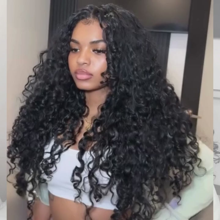 Lemoda Spanish Crimped Loose Curls 13x6 HD Lace Front Wigs 5x5 Glueless Human Hair Wigs