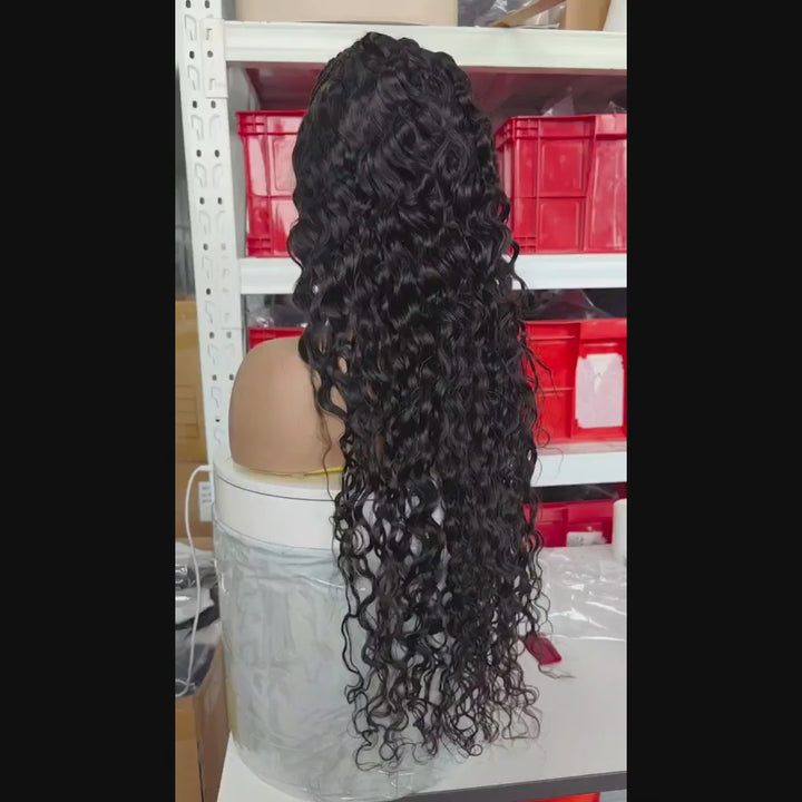 Flash Sale | Lemoda Pre Braided Lace Front Wig Water Wave 13x6 Lace Frontal Human Hair Wig