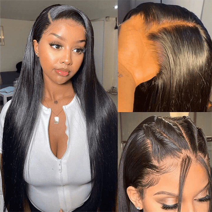 Silky Straight 13x4 13x6 Front Lace Wig Human Hair Natural Hairline - Lemoda Hair