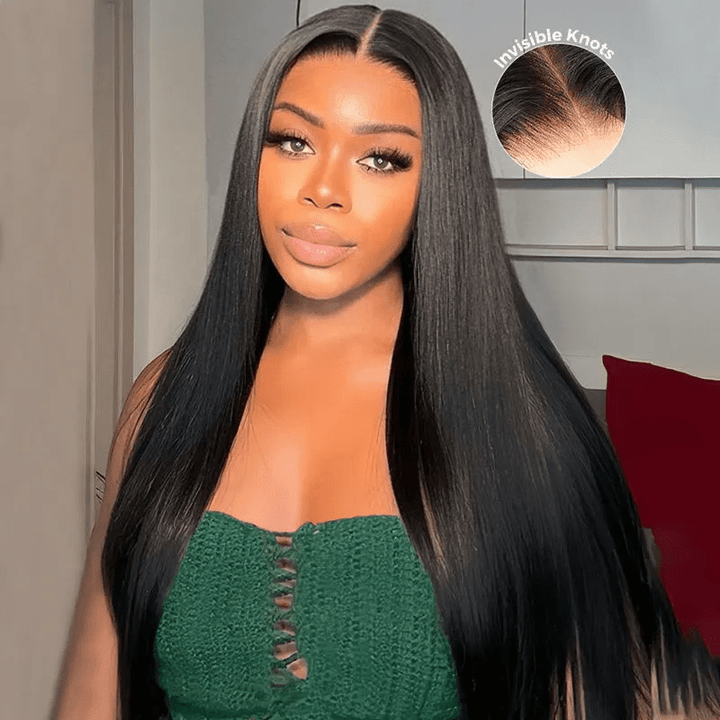 Silky Straight Glueless Wigs 7x5 Lace Closure Wigs Bleached Knots Beginner Friendly - Lemoda Hair