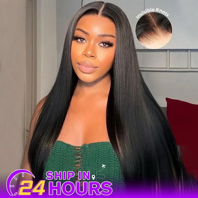 Silky Straight Glueless Wigs 7x5 Lace Closure Wigs Bleached Knots Beginner Friendly - Lemoda Hair
