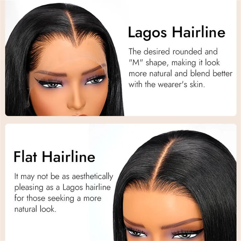 Lemoda M-Shaped Hairline Straight Hair HD 13x6 Lace Frontal Wig Lagos Hairline Wigs