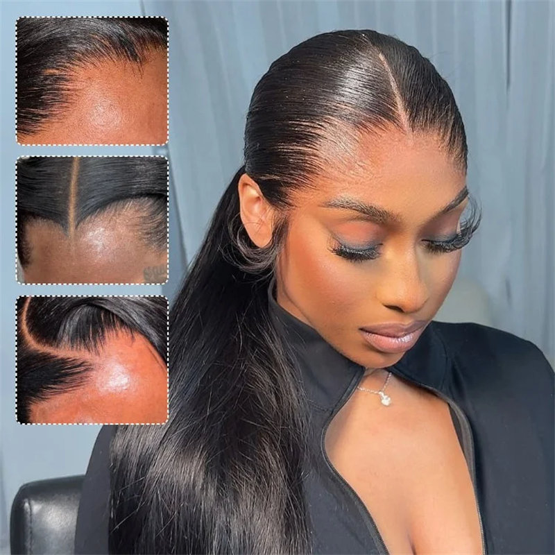 Lemoda M-Shaped Hairline Straight Hair HD 13x6 Lace Frontal Wig Lagos Hairline Wigs