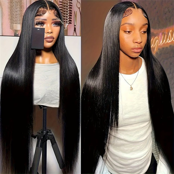 Straight Hair Human Hair 13x4 Transparent Lace Front Human Hair Wigs 180% Density - Lemoda Hair