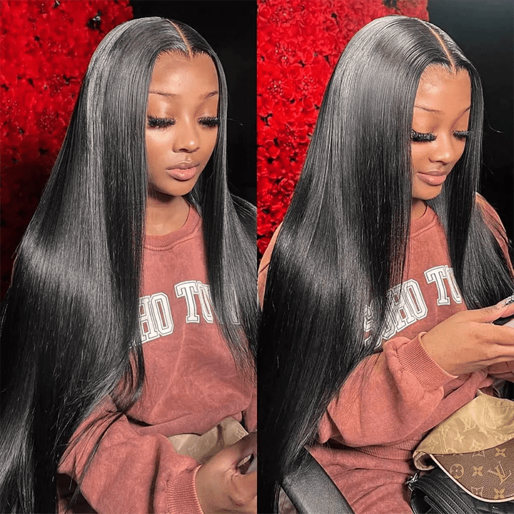 Straight Human Hair Wigs 13x4 Transparent Lace Front Wig For Women - Lemoda Hair