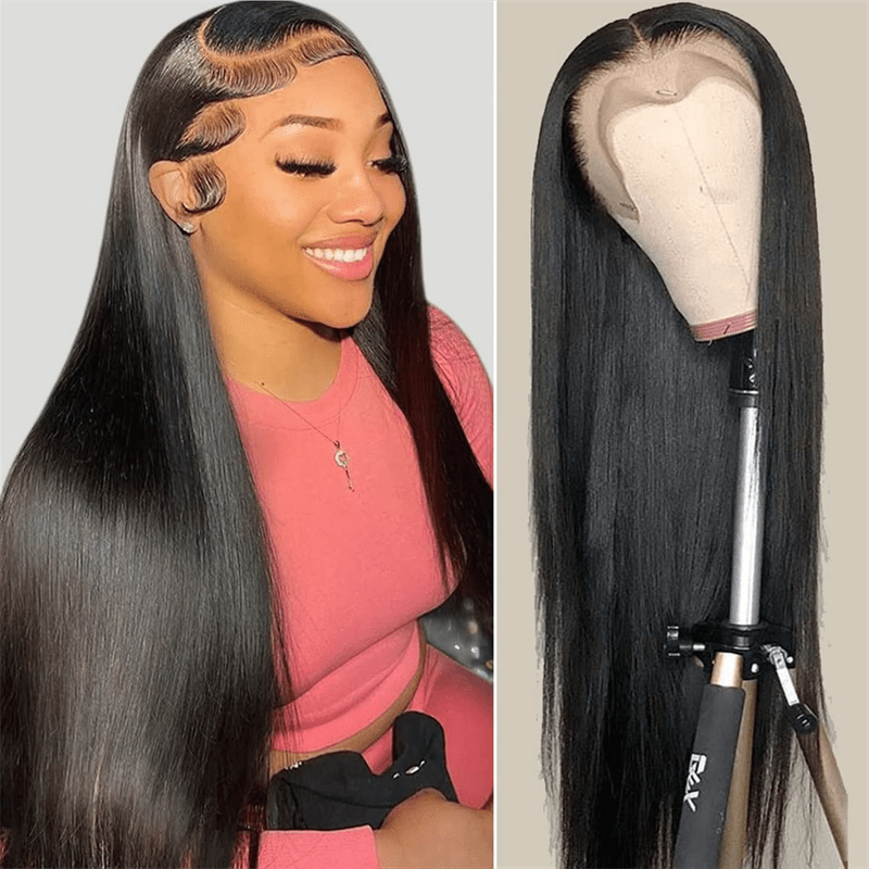 Straight Human Hair Wigs 13x4 Transparent Lace Front Wig For Women - Lemoda Hair