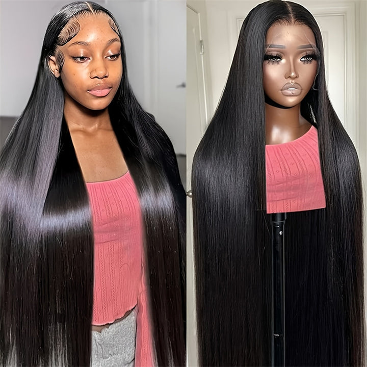 Lemoda Straight Hair 13x4 Full Frontal Lace Wigs Transparent Human Hair Wigs for Women