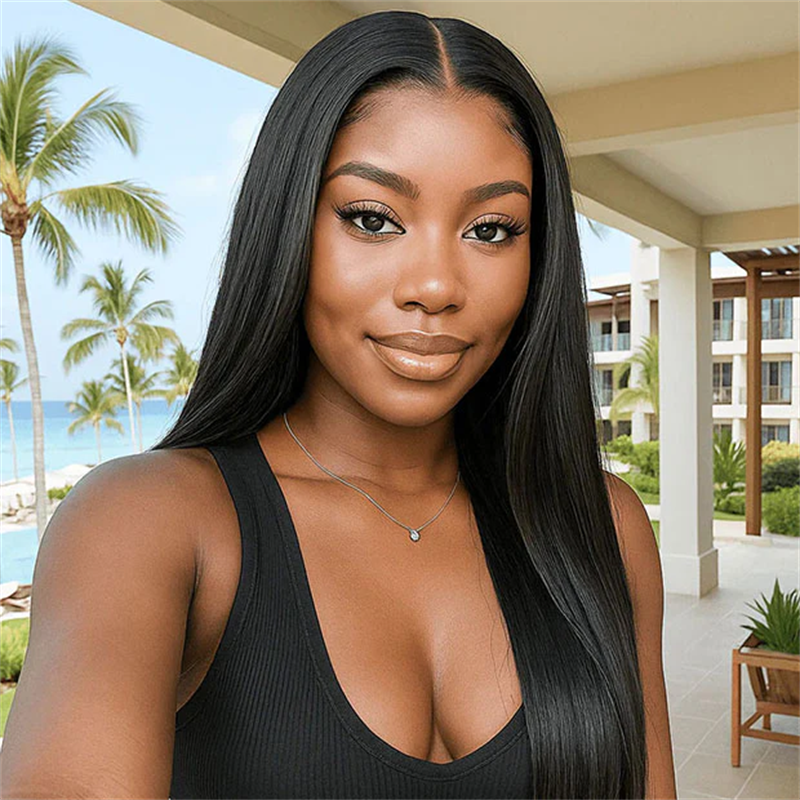 Silky Straight 13x4 13x6 Front Lace Wig Human Hair Natural Hairline