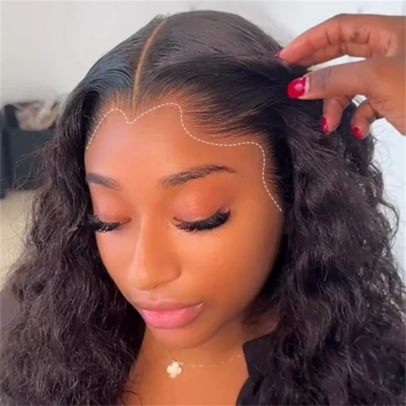 Lemoda Lagos Hairline Water Wave 13x6 Invisible Lace Frontal Wigs Human Hair