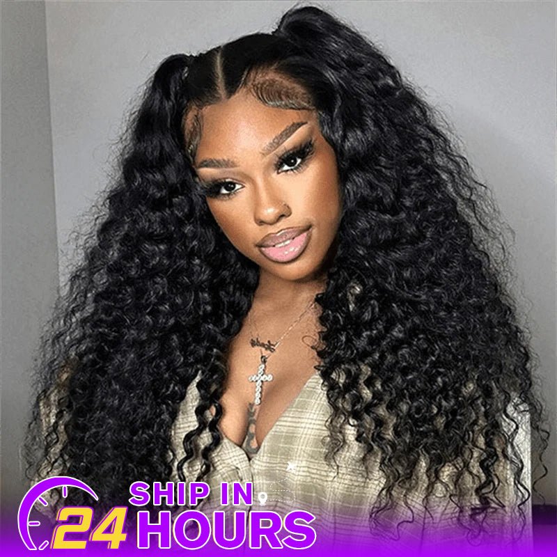 Water Wave 13x4 Lace Front Wigs Wet And Wavy Human Hair Wig Bleached Knots - Lemoda Hair