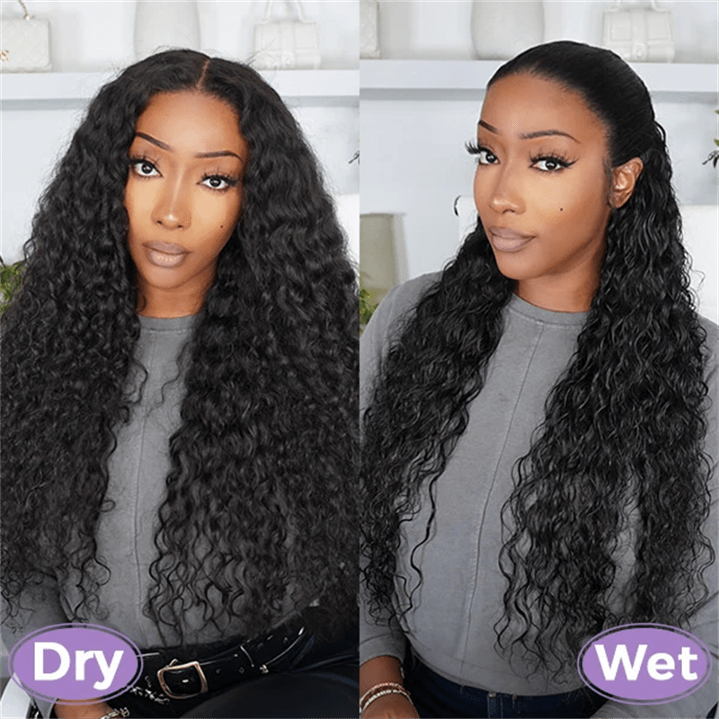 Water Wave 13x4 Lace Front Wigs Wet And Wavy Human Hair Wig Natural Hairline - Lemoda Hair