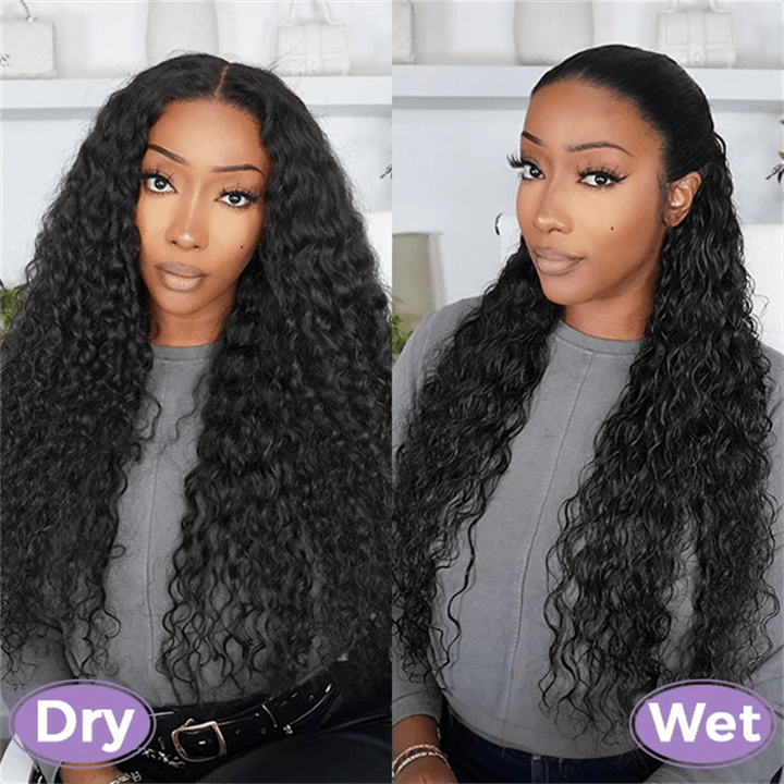 Water Wave 13x4 Lace Front Wigs Wet And Wavy Human Hair Wig Natural Hairline - Lemoda Hair
