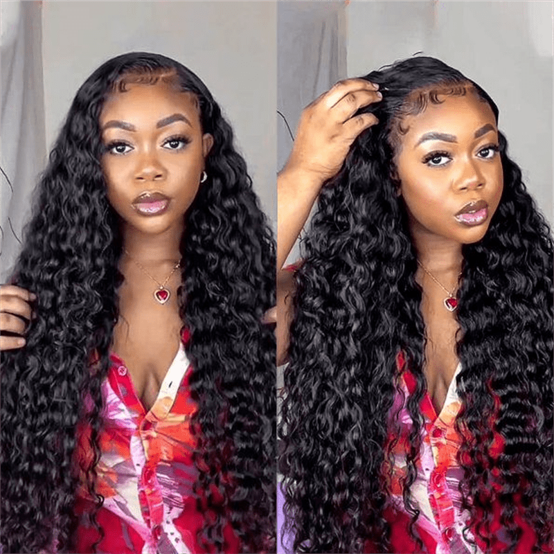 Water Wave 13x4 Lace Front Wigs Wet And Wavy Human Hair Wig Natural Hairline - Lemoda Hair