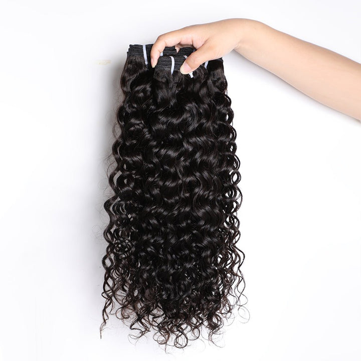 Water Wave Hair 4 Bundles With 4x4 Lace Closure 100% Virgin Human Hair - Lemoda Hair