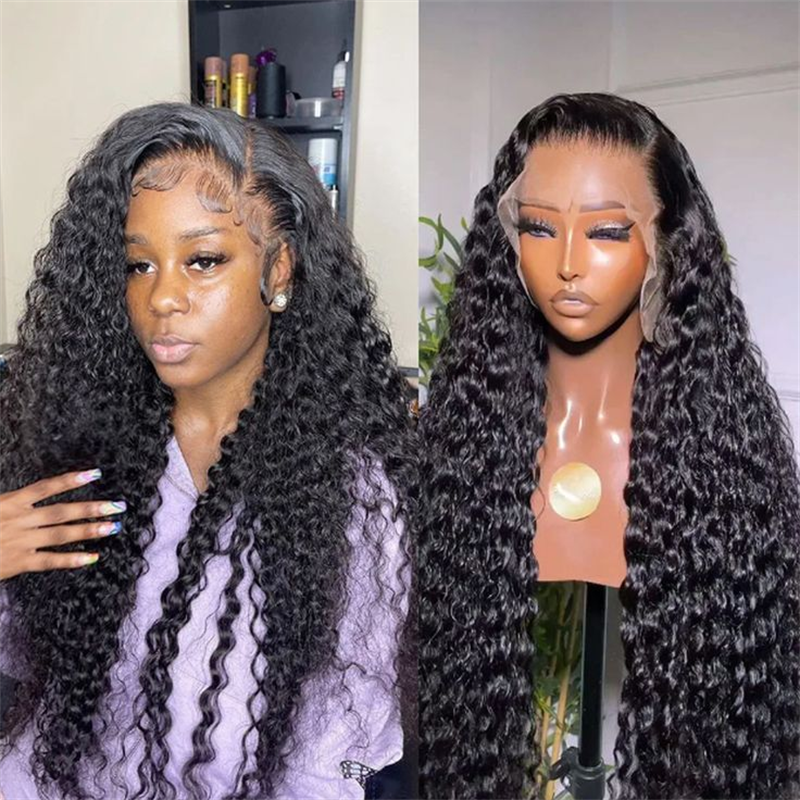 Lemoda Water Wave 13x4 Lace Front Wigs Pre Plucked Baby Hair 180% Density