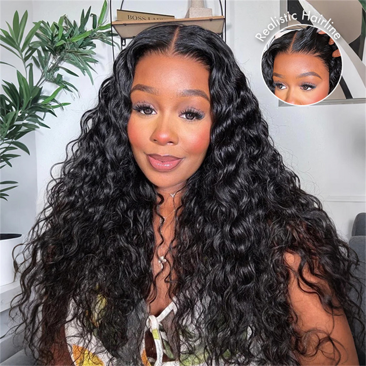 Lemoda Water Wave 13x4 HD Lace Frontal Human Hair Wigs 210% Density
