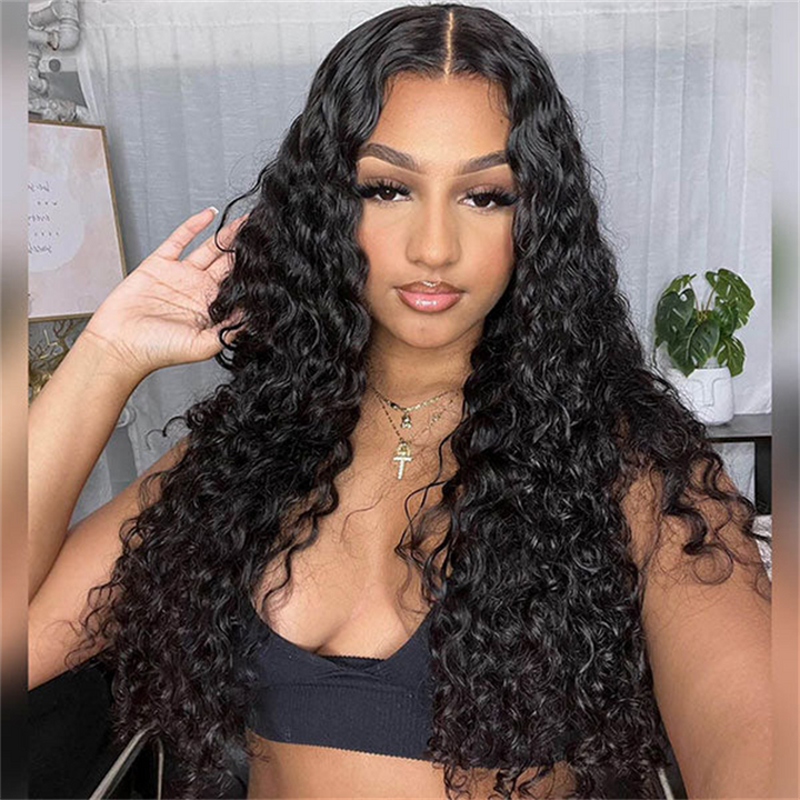 Affordable 13x4 13x6 Transparent Lace Wig Water Wave Front Wigs