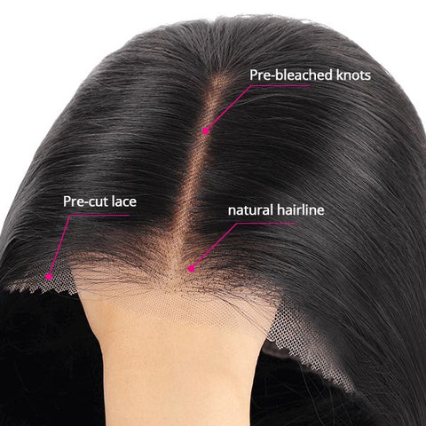 Glueless Wig with Elastic Belt Water Wave Pre Cut Wear&Go 5x5 HD Lace Closure