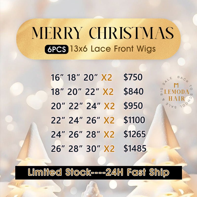 Wholesale | Lemoda 13x6 Lace Front Wigs Human Hair 180% 6PCS - Lemoda Hair