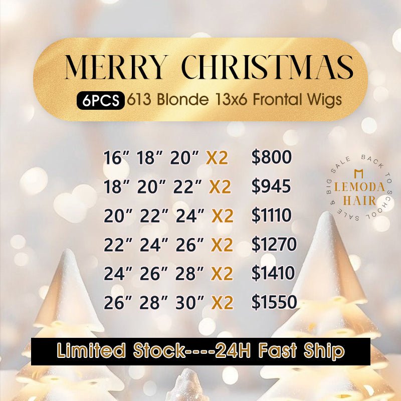 Wholesale | Lemoda 613 Blonde 13x6 Lace Front Wigs Human Hair 180% 6PCS - Lemoda Hair