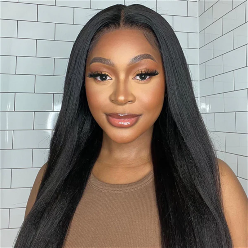 Lemoda Yaki Straight 13x6 Lace Frontal Wigs HD Full Lace Human Hair Wig